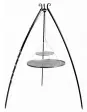 Tripod barbecue with 2 hanging grills 200 cm – steel 70 cm & 40 cm