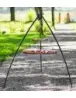 Barbecue con 2 griglie sospese su treppiede 200 cm – acciaio 80 cm e 40 cm