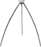 Barbecue con 2 griglie sospese su treppiede 200 cm – acciaio 80 cm e 40 cm