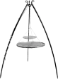 Barbecue con 2 griglie sospese su treppiede 200 cm – acciaio 80 cm e 40 cm
