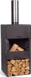 Outdoor fireplace VENTO with oven and double tempered glass