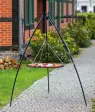 Grillställning med hängande grillgaller på trebent stativ 200 cm – stål 70 cm