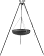 Wok su treppiede 180 cm – acciaio 70 cm