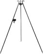 Barbecue Grille suspendu sur Trépied 180 cm – inox 70 cm avec moulinet