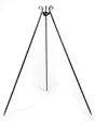 Grillställning med 2 hängande grillgaller på trebent stativ 180 cm – stål 70 cm & 40 cm