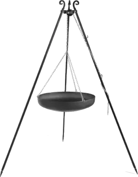 Wok on tripod 180 cm – steel 60 cm