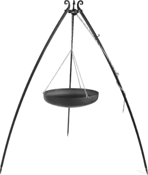 Wok on tripod 200 cm – steel 60 cm
