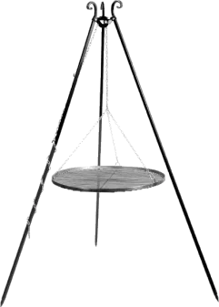 Barbecue Grille suspendu sur Trépied 180 cm – acier 50 cm