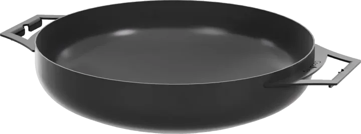 Wok aus Naturstahl 40 cm, zwei Griffe