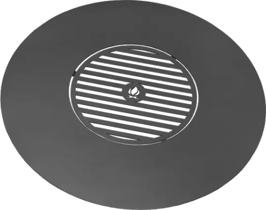 Piastra per braciere 102 cm con griglia 47 cm