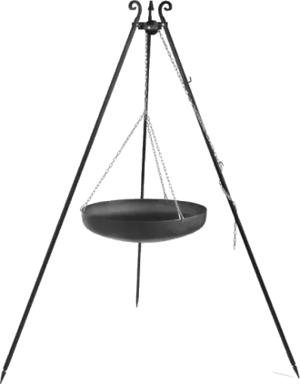 Wok su treppiede 180 cm – acciaio 70 cm