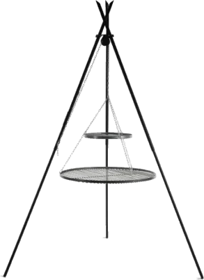 TIPI trebent grillställning med 2 galler – stål 70 cm & 40 cm