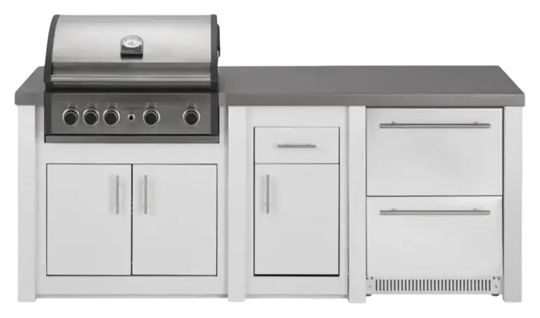 Cuisine Aluminium Blanc Pro Elite, Frigo