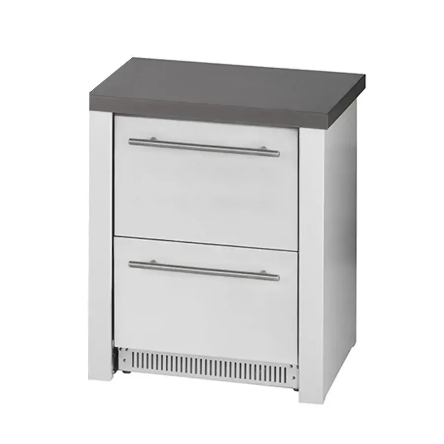 Cuisine Aluminium Blanc Pro Elite, Frigo + Évier Cuisine Aluminium Blanc Pro Elite, Frigo + Évier