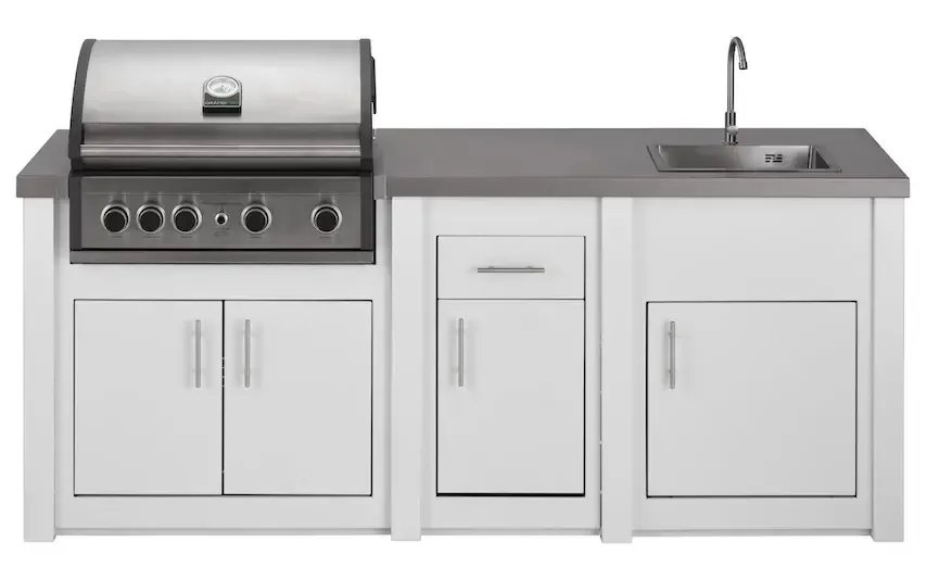 Cuisine Aluminium Blanc Pro Elite, Évier Cuisine Aluminium Blanc Pro Elite, Évier