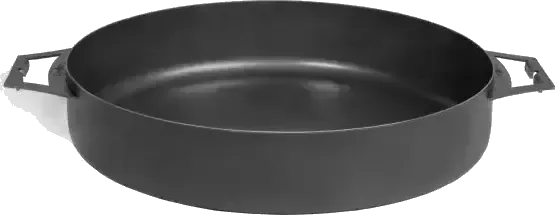 Frying pan in natural steel 50 cm, two handles