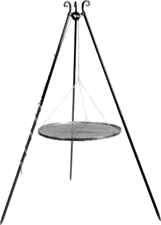Driepoot barbecue met hangrooster 180 cm – staal 80 cm