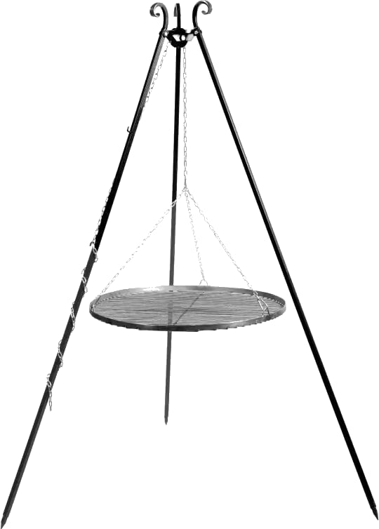 Barbecue Grille suspendu sur Trépied 180 cm – acier 50 cm
