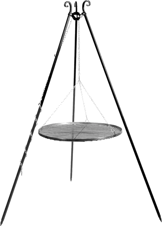 Barbecue Grille suspendu sur Trépied 180 cm – acier 50 cm
