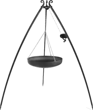 Wok treppiede 200 cm con verricello – acciaio 60 cm