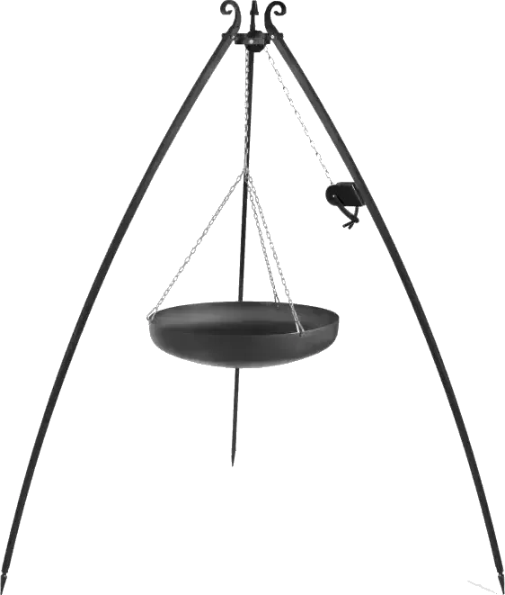 Wok tripod 200 cm with winch – steel 60 cm