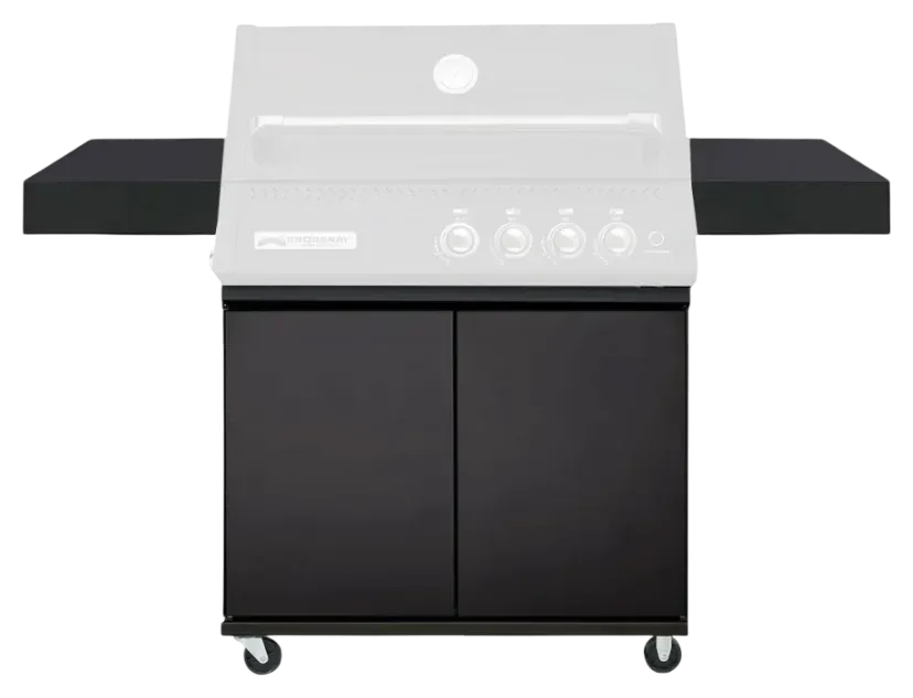 Crossray black barbecue trolley stand TCX4PLB
