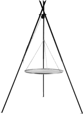 Barbacoa trípode TIPI 210 cm – acero inoxidable 70 cm
