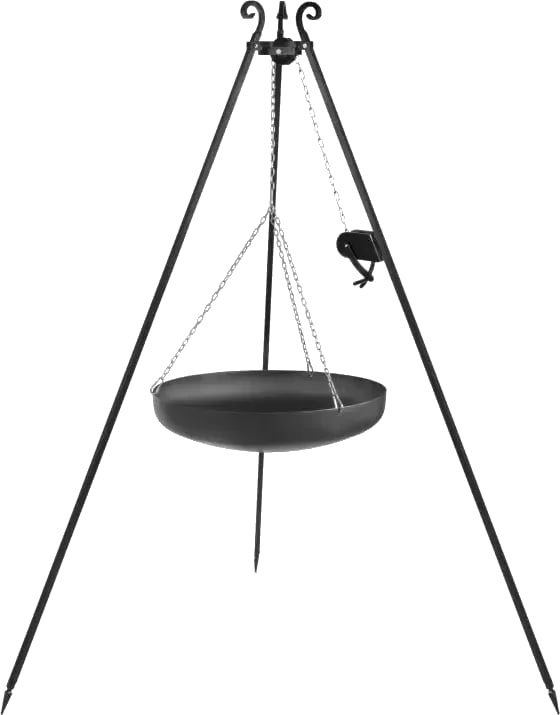 Wok Trépied 180 cm avec manivelle – acier 60 cm