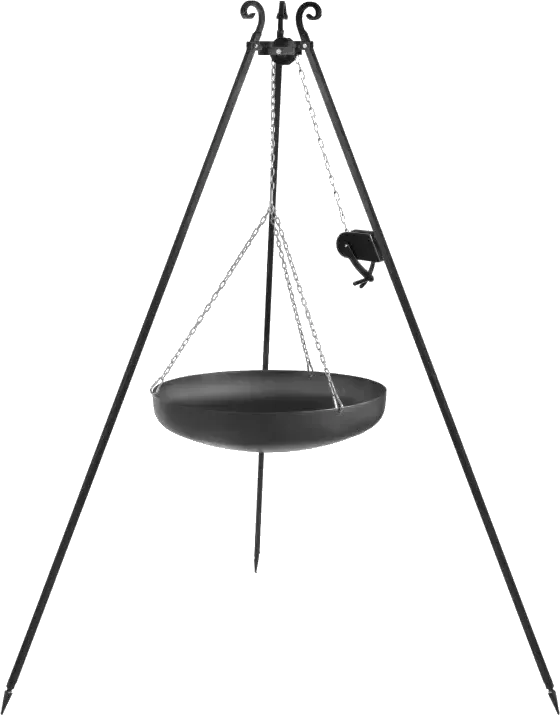 Wok Trépied 180 cm avec manivelle – acier 60 cm
