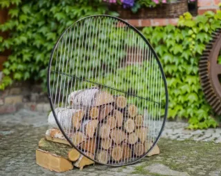 Driepoot barbecue met hangrooster 180 cm – staal 80 cm