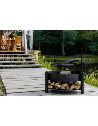 Tuinvuurschaal met multifunctioneel rooster 80 cm MONTANA X, rooster 60 cm