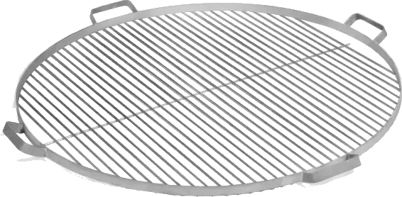 Stainless steel grill 60 cm, 4 handles, for fire bowl
