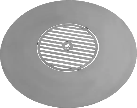 Stainless steel plate for fire bowl 82 cm with grill 37 cm