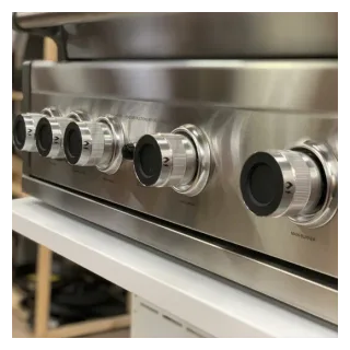 Cuisine aluminium Blanc Pro Elite, module service avec frigo et évier