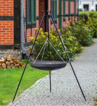 Wok sur Trépied 180 cm– acier 70 cm
