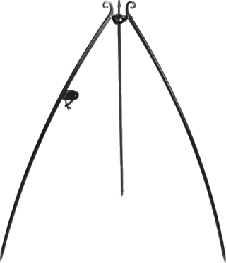 Barbecue con griglia sospesa su treppiede 200 cm – inox 60 cm con verricello