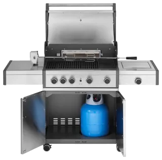 G4 Premium gasbarbecue met 4 branders en wagen