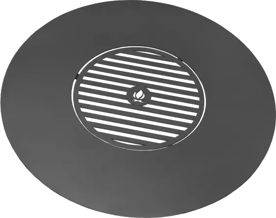 Plate for fire bowl 102 cm with grill 47 cm