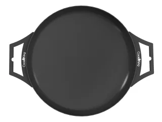 Wok in natural steel 40 cm, two handles