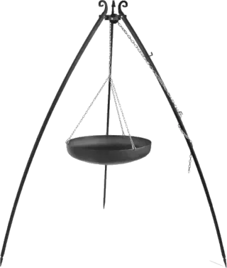 Wok sur Trépied 200 cm–  acier 70 cm