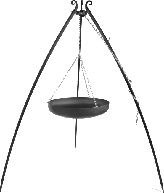 Wok on tripod 200 cm – steel 60 cm