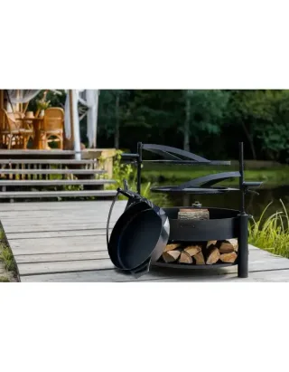 Tuinvuurschaal met multifunctioneel rooster 80 cm MONTANA X, rooster 60 cm