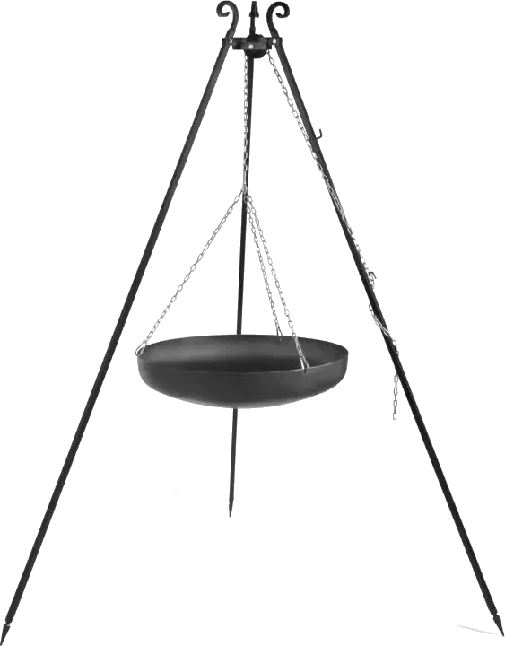 Wok on tripod 180 cm – steel 60 cm