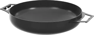 Wok in natural steel 40 cm, two handles
