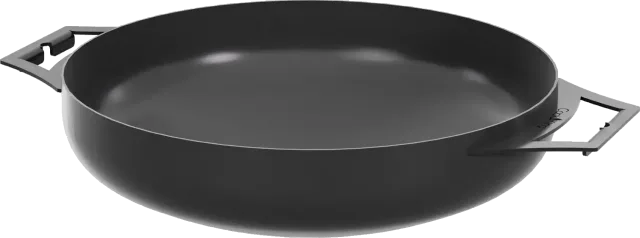 Wok in natural steel 40 cm, two handles