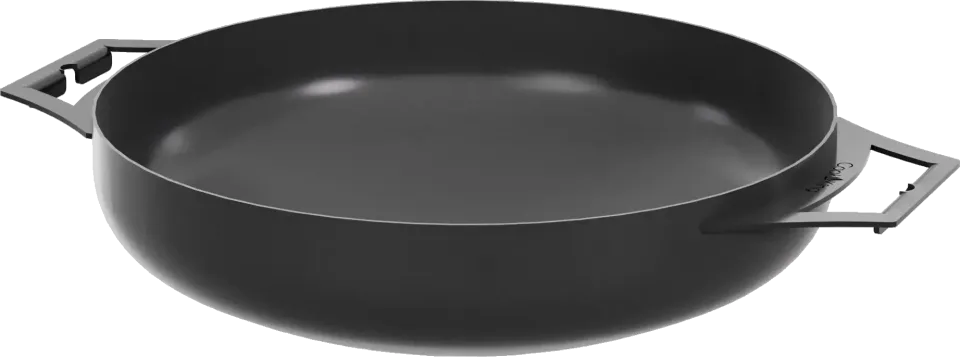 Wok in natural steel 40 cm, two handles